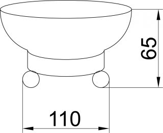Мыльница Boheme Hermitage хром 10390